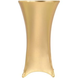 2 Stück Stretch-Tischdecken Golden 80 cm