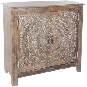 2-türiges Sideboard Shirel Mangoholz, 90x90 cm