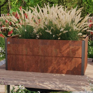 200 x 100 x 77 cm Hochbeet, Cortenstahl, Rost-Optik - (GFPV00783)