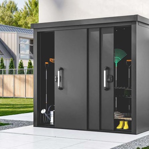 210 x 78 cm Gartenschrank XL, anthrazit - (GFPV00928)