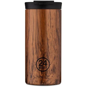 24 Bottles Travel Tumbler Wood Isolierbecher - Sequoia Wood - 600 ml