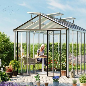 263 x 388 cm Gewächshaus, Standardfarbe Aluminium Natur | ohne Setangebot - (GFPV00706)
