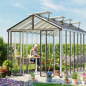 263 x 575 cm Gewächshaus, Pulverbeschichtet Anthrazit, RAL 7016 | Aktionsset - Profi 2 - (GFPV00721)