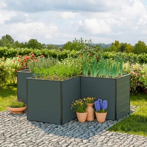 269 x 269 x 77 cm Hochbeet, Anthrazit - (GFPV00565)