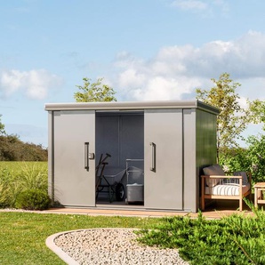 291 x 221 cm Gerätehaus, grau - (GFPV00301)