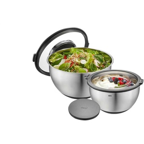 Gefu 2er-Schüsselset  MUOVO ¦ silber ¦ Edelstahl,Kunststoff