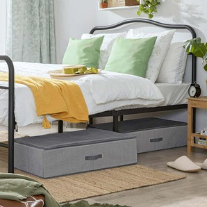 2er-Set Aufbewahrungstasche Faltbox 82 x 42 x 20 cm Grau