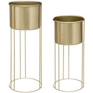 2er-Set Blumentöpfe Artifice Goldenes Metall Unisex