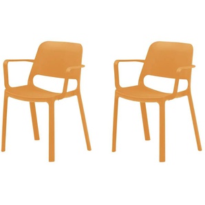2er Set Stapelstuhl - orange - Materialmix - 62 cm - 82 cm - cm 54,5 | Möbel Kraft