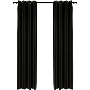 2er-Set Verdunkelungsvorhänge,Verdunkelung Gardinen Leinenoptik Anthrazit 140x225 cm Vidaxl