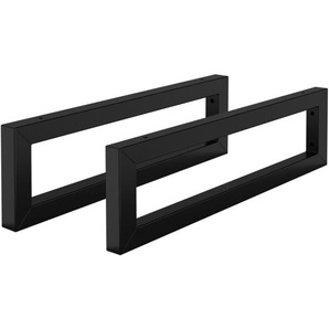 2er Set Wandkonsole für Waschtisch, 500x150 mm, Schwarz, Stahl, Design Waschtischhalterung, Wandhalterung Unterbau für Waschtischplatte,