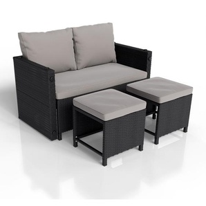 2in1 Polyrattan Gartenmöbel Jamaika
