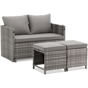 2in1 Polyrattan Gartenmöbel Jamaika