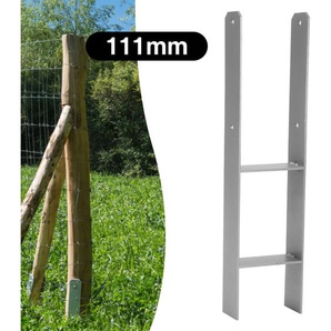 2x Pfostenträger Pfostenanker H-Pfostenanker Einbetonieren Pfostenträger Pfostenhalter 111mm 600MM - Hengda