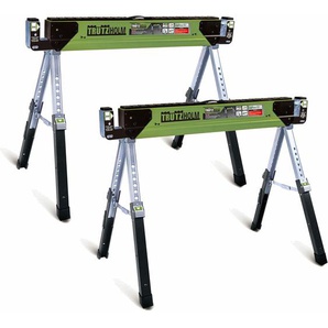 Baumarktplus - 2x Stahl Sägebock Falt Arbeitsbock höhenverstellbar bis 1300kg klappbar Werkbock