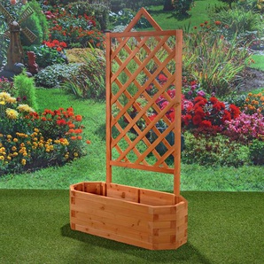 2xRosenbogen Pflanzkasten Rankgitter Rankhilfe Blumenkübel Blumen Kasten Holz