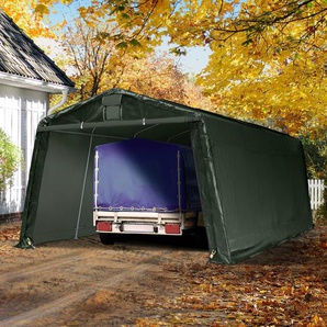3,3x6,2m Zeltgarage, PE-Plane, dunkelgrün - (8055)