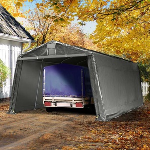3,3x6,2m Zeltgarage, PE-Plane, grau - (8065)