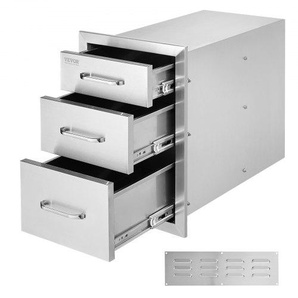 3 BBQ Schubladen Schubfächer 36X51cm Schubkasten Grill Gas Edelstahl 20.25X14YC3CBXGCTV0
