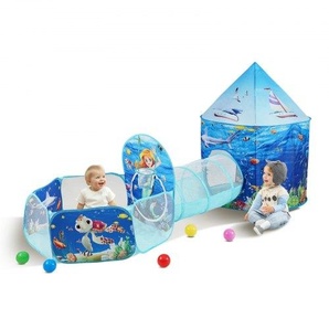 3-in-1-Spielzelt für Kinder mit Tunnel, Basketballkorb für Jungen, Mädchen, Babys und Kleinkinder, Pop-Up-Spielhaus für drinnen und draußen mit Tragetasche und Spanngurten, Geburtstagsgeschenke, PPSDZPX3DHY0ON54XV0
