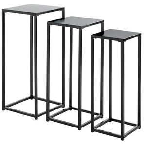 3-Satz Beistelltisch  Piccolo ¦ schwarz ¦ Maße (cm): B: 30 H: 71 T: 30.0
