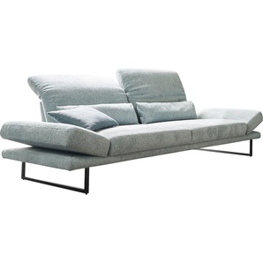 3-Sitzer 3C CANDY Mallow Sofas Gr. B/H/T: 258 cm x 83 cm x 103 cm, Flachgewebe, grün (mint) 3-Sitzer Sofas