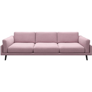 3-Sitzer ANDAS Malvik Sofas Gr. B/H/T: 242 cm x 72 cm x 90 cm, Material Bezug, pink 3-Sitzer Sofas
