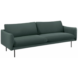 3-Sitzer ANDAS Mavis Sofas Gr. B/H/T: 220 cm x 80 cm x 91 cm, Struktur weich, grün (dunkelgrün) 3-Sitzer Sofas