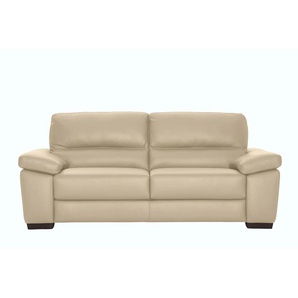 3-Sitzer CALIA ITALIA Gaia Sofas Gr. B/H/T: 210 cm x 92 cm x 97 cm, Leder BULL, beige 3-Sitzer Sofas