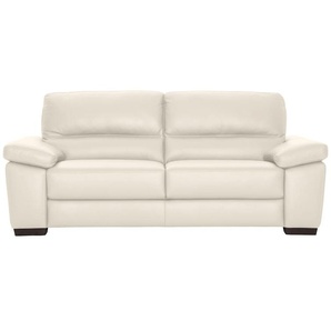 3-Sitzer CALIA ITALIA Gaia Sofas Gr. B/H/T: 210 cm x 92 cm x 97 cm, Leder BULL, beige (bianco latte) 3-Sitzer Sofas