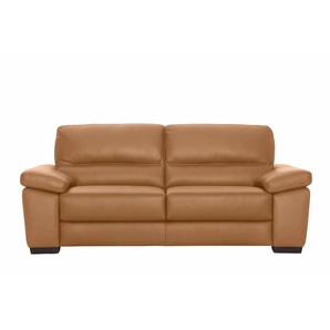 3-Sitzer CALIA ITALIA Gaia Sofas Gr. B/H/T: 210 cm x 92 cm x 97 cm, Leder BULL, braun (nocciola) 3-Sitzer Sofas
