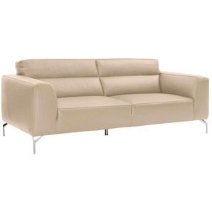 3-Sitzer CALIA ITALIA Soho Sofas Gr. B/H/T: 216 cm x 82 cm x 95 cm, Leder BULL, beige 3-Sitzer Sofas in zwei Lederqualitäten