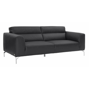 3-Sitzer CALIA ITALIA Soho Sofas Gr. B/H/T: 216 cm x 82 cm x 95 cm, Leder BULL, schwarz 3-Sitzer Sofas
