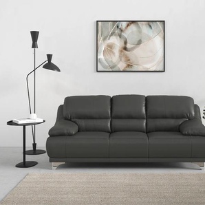 3-Sitzer COTTA Maranello Sofas Gr. B/H/T: 216 cm x 86 cm x 93 cm, Kunstleder SOFTLUX, grau (fango) 3-Sitzer Sofas