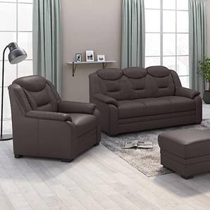 3-Sitzer COTTA Marcus Sofas Gr. B/H/T: 189 cm x 99 cm x 99 cm, Kunstleder SOFTLUX, braun (mud) 3-Sitzer Sofas Bequemer in klassischem Design mit hoher Rückenlehne