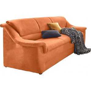 3-Sitzer DOMO COLLECTION Lale Sofas Gr. B/H/T: 198 cm x 88 cm x 93 cm, Microfaser PRIMABELLE, ohne Funktion, orange (terrakotta) 3-Sitzer Sofas