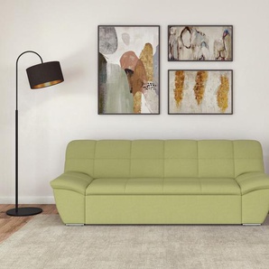 3-Sitzer DOMO COLLECTION Splash Sofas Gr. B/H/T: 232 cm x 76 cm x 96 cm, Webstoff, Aus FSC-zertifiziertem Holzwerkstoff, gelb (gelb, grün) 3-Sitzer Sofas
