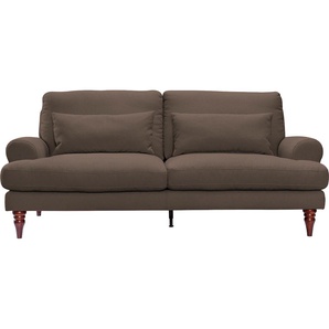 3-Sitzer EXXPO - SOFA FASHION Sofas Gr. B/H/T: 205 cm x 92 cm x 101 cm, Microvelours, braun (brown) 3-Sitzer Sofas