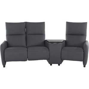 3-Sitzer EXXPO - SOFA FASHION Sofas Gr. B/H/T: 232 cm x 107 cm x 122 cm, Kunstleder, mit Rela x funktion, grau 3-Sitzer Sofas Inklusive Relaxfunktion und Ablagefach