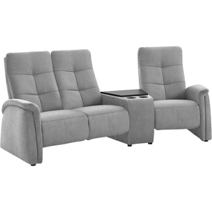3-Sitzer EXXPO - SOFA FASHION Tivoli Sofas Gr. B/H/T: 258 cm x 109 cm x 152 cm, Lu x us-Microfaser, silberfarben (silber) 3-Sitzer Sofas
