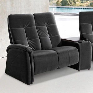 3-Sitzer EXXPO - SOFA FASHION Tivoli Sofas Gr. B/H/T: 258 cm x 109 cm x 97 cm, Kunstleder SOFTLUX, mit Rela x funktion, schwarz 3-Sitzer Sofas mit Relaxfunktion