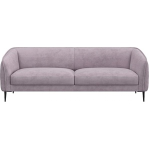 3-Sitzer FLEXLUX Belle Sofas Gr. B/H/T: 218 cm x 74 cm x 89 cm, Bouclé, lila (soft lavender) 3-Sitzer Sofas