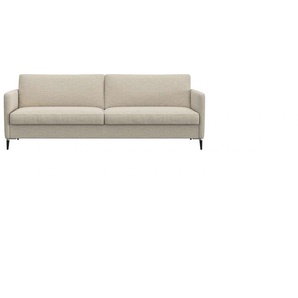 3-Sitzer FLEXLUX Fiore Sofas Gr. B/H/T: 214 cm x 85 cm x 92 cm, Velvet, weiß (off white) 3-Sitzer Sofas