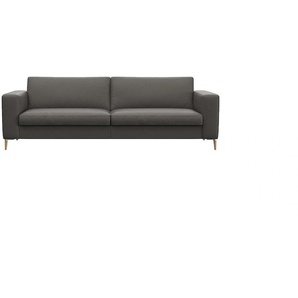 3-Sitzer FLEXLUX Fiore Sofas Gr. B/H/T: 229 cm x 85 cm x 92 cm, Echtleder, grau (warm mineral) 3-Sitzer Sofas