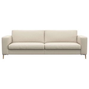 3-Sitzer FLEXLUX Fiore Sofas Gr. B/H/T: 229 cm x 85 cm x 92 cm, Echtleder, weiß (warm white) 3-Sitzer Sofas
