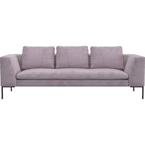 3-Sitzer FLEXLUX Loano Sofas Gr. B/H/T: 238 cm x 86 cm x 106 cm, Struktur, lila (soft lavender) 3-Sitzer Sofas