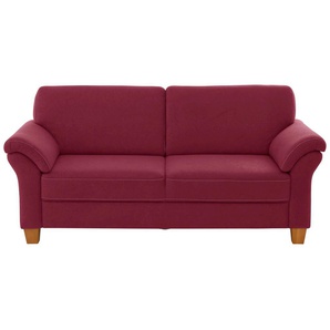 3-Sitzer HOME AFFAIRE Borkum Sofas Gr. B/H/T: 186 cm x 87 cm x 88 cm, Luxus-Microfaser ALTARA NUBUCK, rot (bordeaux) 3-Sitzer Sofas mit Federkern