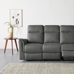3-Sitzer HOME AFFAIRE Southbrook Sofas Gr. B/H/T: 197 cm x 99 cm x 92 cm, Kunstleder, manuelle Rela x funktion, grau 3-Sitzer Sofas