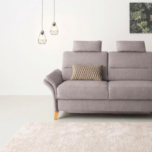 3-Sitzer HOME AFFAIRE Westerland Sofas Gr. B/H/T: 186 cm x 90 cm x 89 cm, Chenille-Optik, mit Armlehnfunktion, rosa (rose) 3-Sitzer Sofas