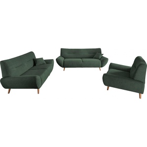 3-Sitzer INOSIGN Drago Sofas Gr. B/H/T: 205 cm x 81 cm x 90 cm, Microfaser, Bezugsfarbe moosgrün-3-Sitzer, grün (moosgrün) 3-Sitzer Sofas